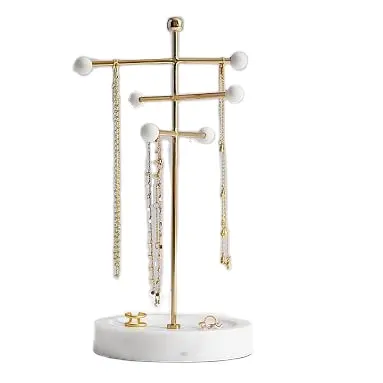 Top vendita Multi livello oro finitura metallo decorativo gioielli Stand casa Studio Vanity fornitore grossista