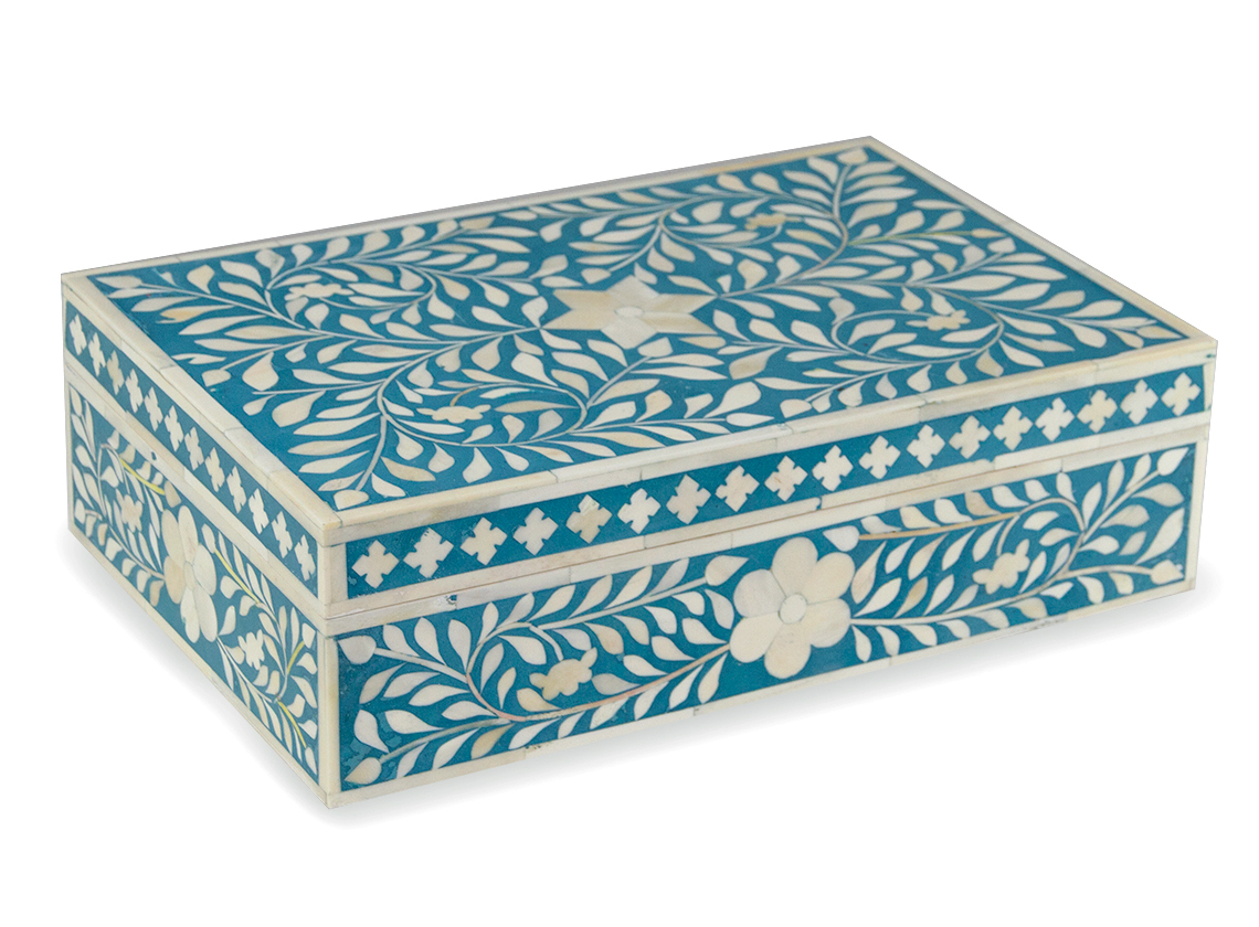 Inaly floral bleu ciel