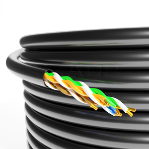 OEM工厂供应UTP CAT5e 4对HCCA电缆24AWG 305m/卷，带易拉箱包装 - Product Image 2