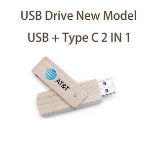 2 in 1 OTG <strong>Flash</strong> Drive Wooden USB 3.0 Type <strong>C</strong> to USB <strong>a</strong> Mobile Phone USB Memory Storage Stick - Product Image 2