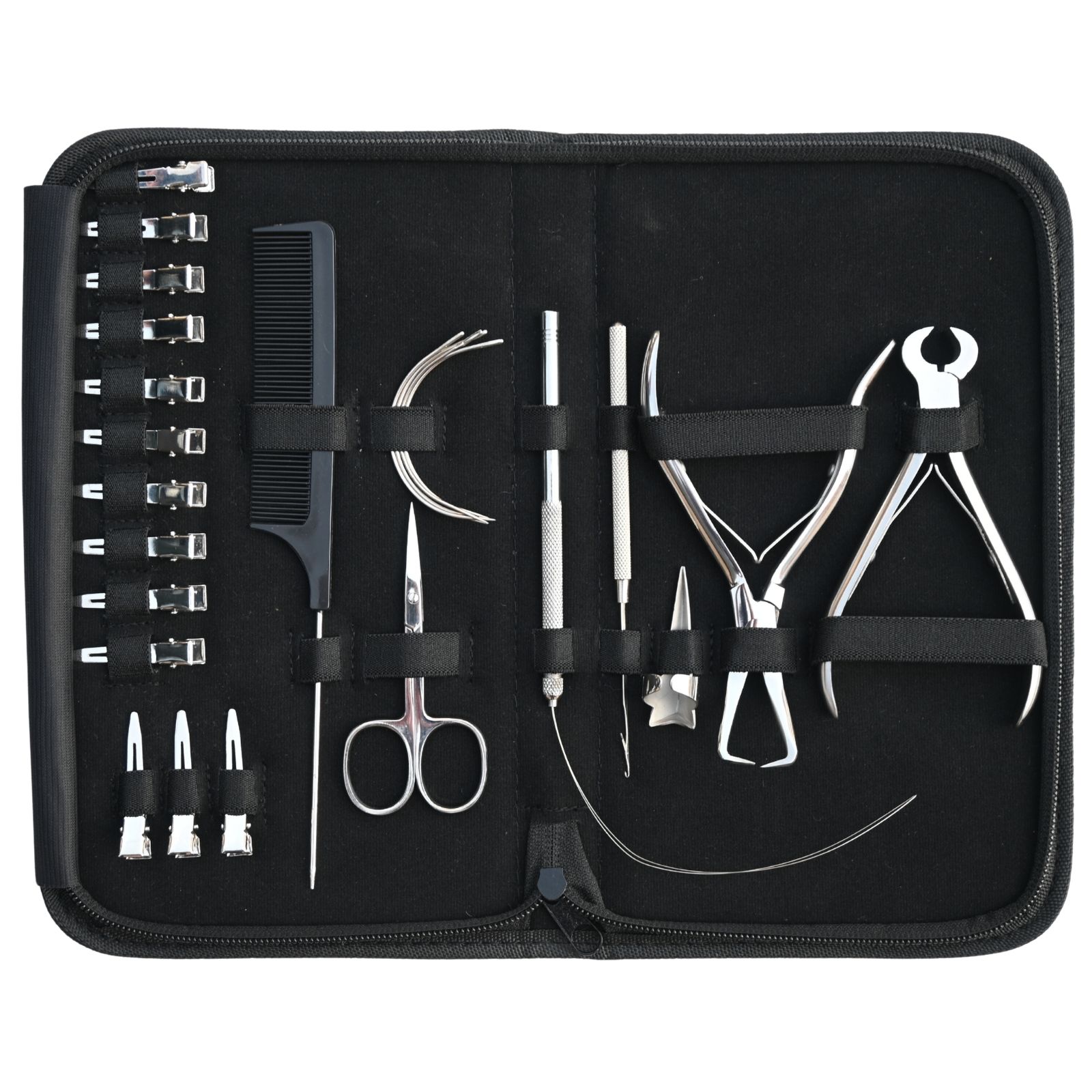 Silver hair Extension Tools Kit