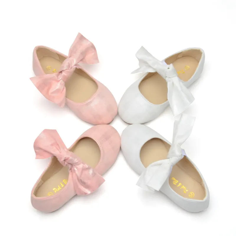 Zapatos de vestir de princesa para niños y niñas, zapatos de fiesta blancos de moda para verano, en Stock, novedad