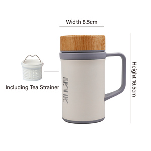 Cổ điển 16oz/500ml đôi-tường chân không Flask trà Mug với sứ lót trà lọc giữ nóng/lạnh 4-6 8-10 giờ ikuk thương hiệu - Product Image 5