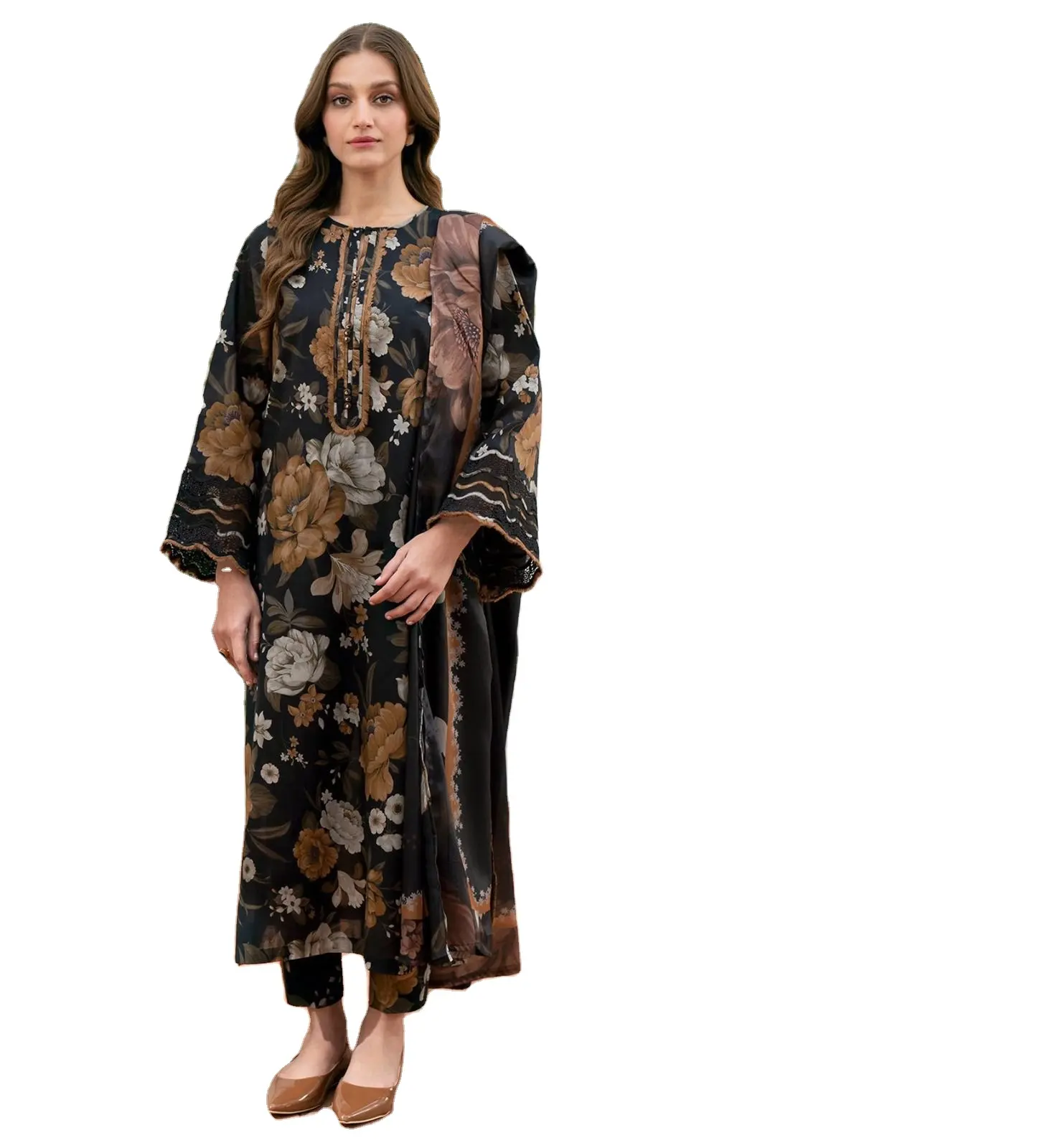 Dernière collection de mode pour femmes 2024 Collection de mode pour femmes Pelouse de luxe haut de gamme pakistanaise et indienne