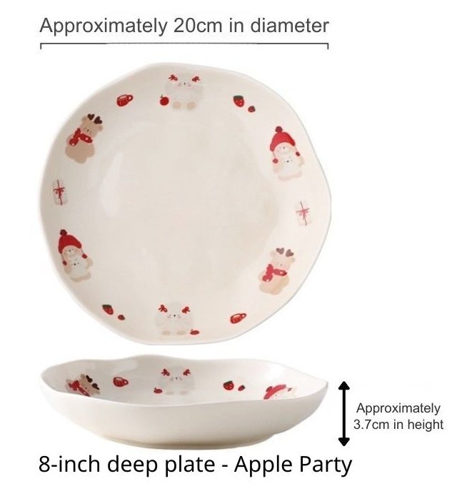 8" deep Plate (Apple Party)