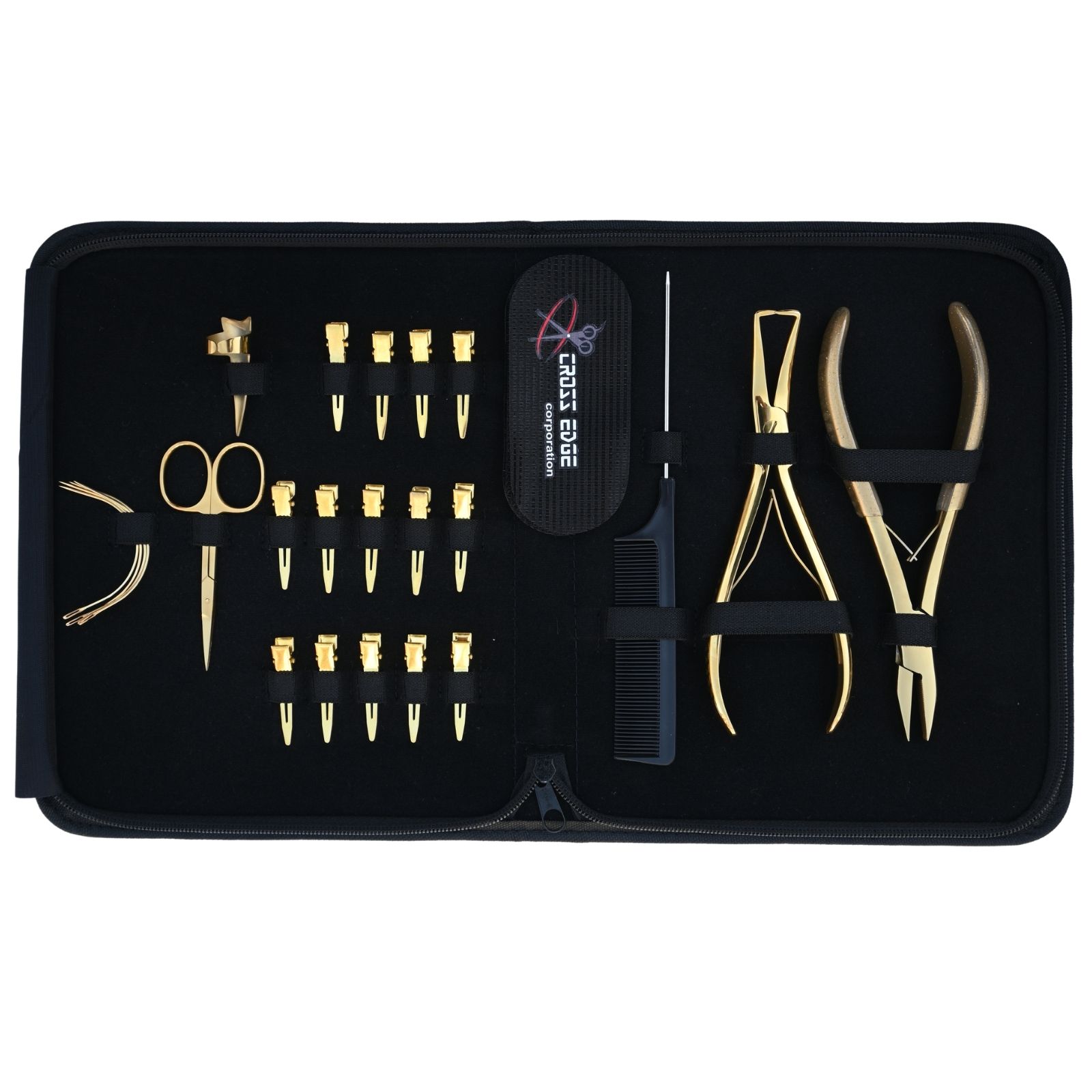 Gold Hair Extension Tools Kit