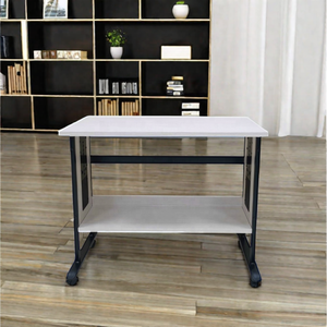 Mesa de ordenador portátil ajustable, diseño moderno simple, mesa lateral pequeña móvil con ruedas, mesa de centro - Product Image 4