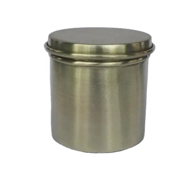 Messing Aluminium Staal En Koper Kaars Vessel Met Deksel In Mat Look Verkrijgbaar In Andere Afwerkingen Om Kaars Jar Voor wax