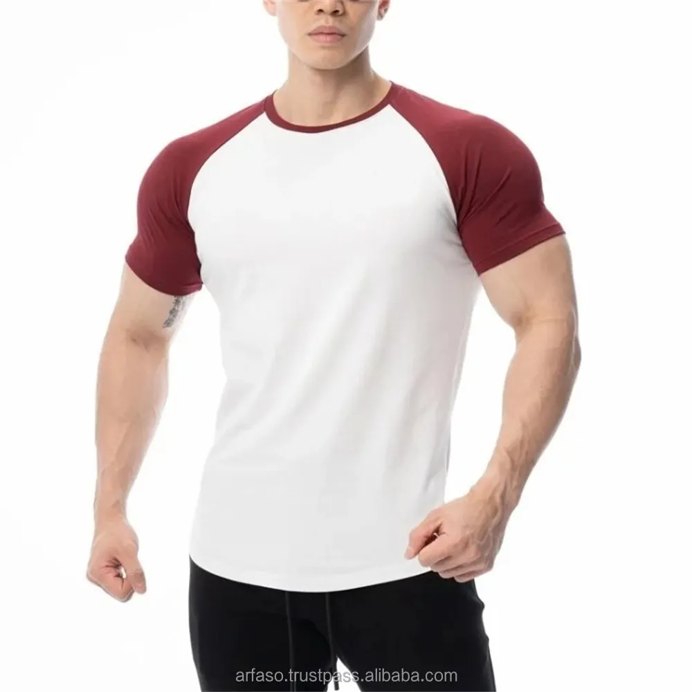 Camiseta de verão para academia, treino de fitness, camisetas brancas de algodão para musculação, camisetas casuais masculinas justas