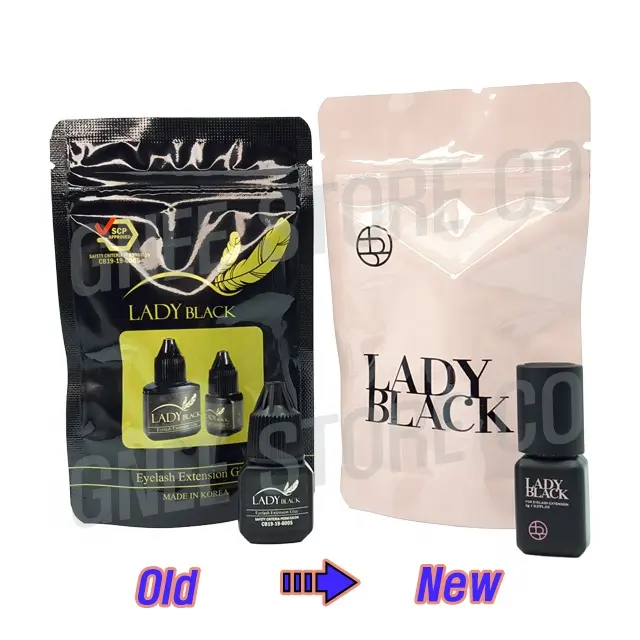 Lady Black Glue El mejor pegamento para extensiones de pestañas 5ml Original hecho en Corea para extensión de pestañas profesional Pegamento Sky de alta calidad