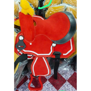 馬のための販売合成ウエスタンサドルは、ドルでレッドされたウエスタンサドルカラー40クレジットカード対応サイズ14 15 16 17 18 - Product Image 1
