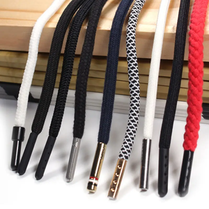 Factory <strong>Custom</strong> Polyester Cord <strong>Colored</strong> Fancy Round Draw Cords Hoodie <strong>String</strong> Rope Drawstring Drawcord With Metal Tips - Product Image 2