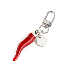 Cornicello anahtarlıklar Metal İtalyan boynuz iyi şanslar hatıra anahtarlık biber biber boynuzları Corno malocharm Charm anahtarlık