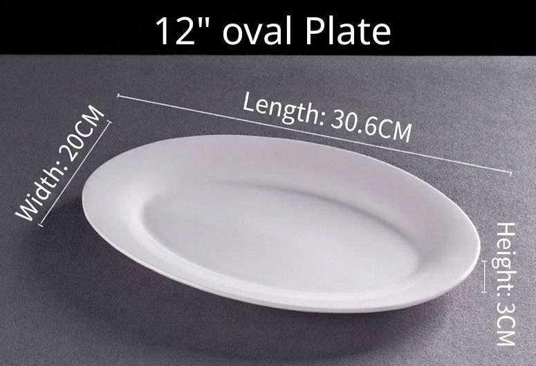 12" 0val Plate