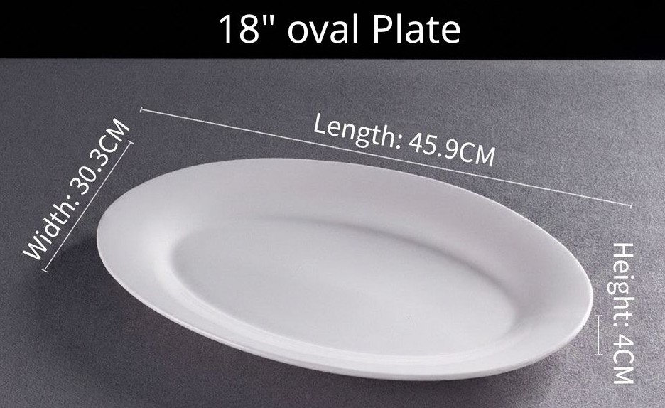 18" oval Plate