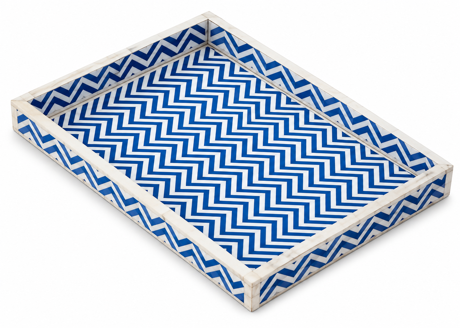 Azul y blanco