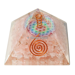 EMF koruma ve enerji geliştirme için Peridot Orgonite piramit Feng Shui tarzı akik oyma - Product Image 4