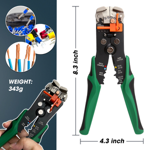 Self Adjusting Wire Stripper Heavy <strong>Duty</strong> Crimping Tool 8-30 AWG Wire <strong>Cutter</strong> 3 in 1 Smooth TW S50C Carbon Steel,s50c Carbon Steel - Product Image 2
