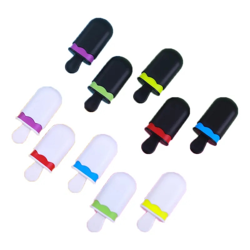 Nieuw Product Kawaii Ijs Highlighter Creatieve Cartoon Candy Color Marker Pennen Mini Markeerstiften Set Voor Kinderen