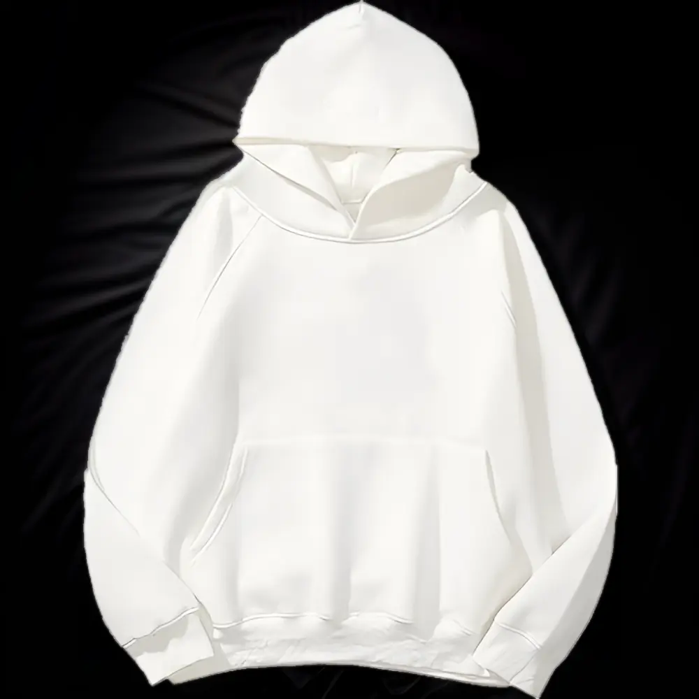 Blanco 280-400 GSM Alta calidad Hombres Mujeres Algodón/Poliéster Fleece Custom Heavy Weight Oversized Hoodie Pullover