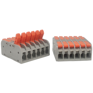 <strong>Terminal</strong> <strong>Blocks</strong> Connectors Quick <strong>Terminal</strong> <strong>Block</strong> AP-2608 6-in 6-Out Wire Connector the Painless Handle <strong>Fixed</strong> Guide Rail - Product Image 3
