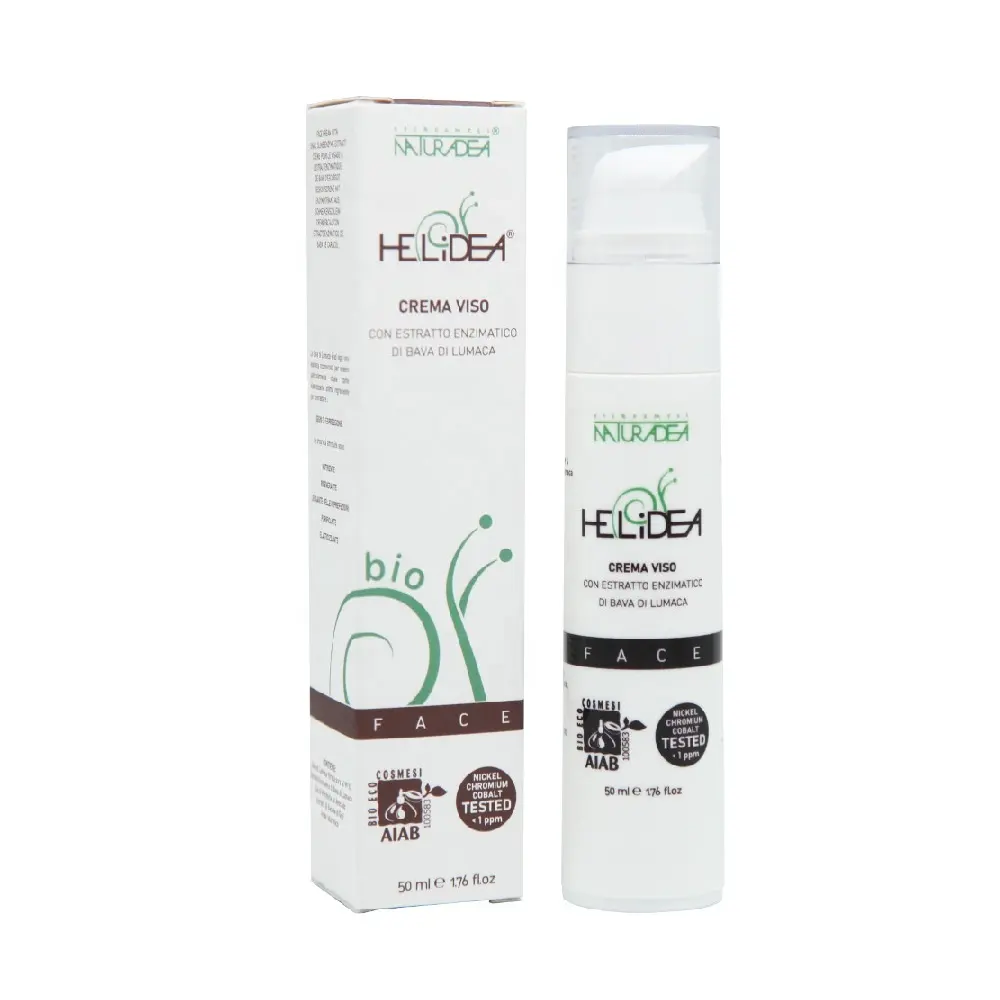 Snail mucin high quality Helidea face cream with Snail slime Enzyme extract for normal and dry skin 50ml made in Italy