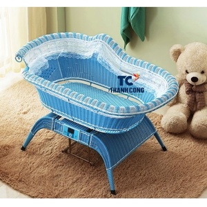 Titreşim ile yüksek kaliteli beşik taşınabilir bebek beşiği: hafif, kullanımı kolay ve seyahat veya ev için mükemmel. - Product Image 3
