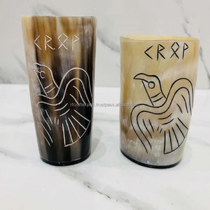 Buffalo <strong>Horn</strong> Whiskey Shot <strong>Cup</strong> or Glass Whisky Real <strong>Horn</strong> Vintage From India by RF Crafts - Product Image 4
