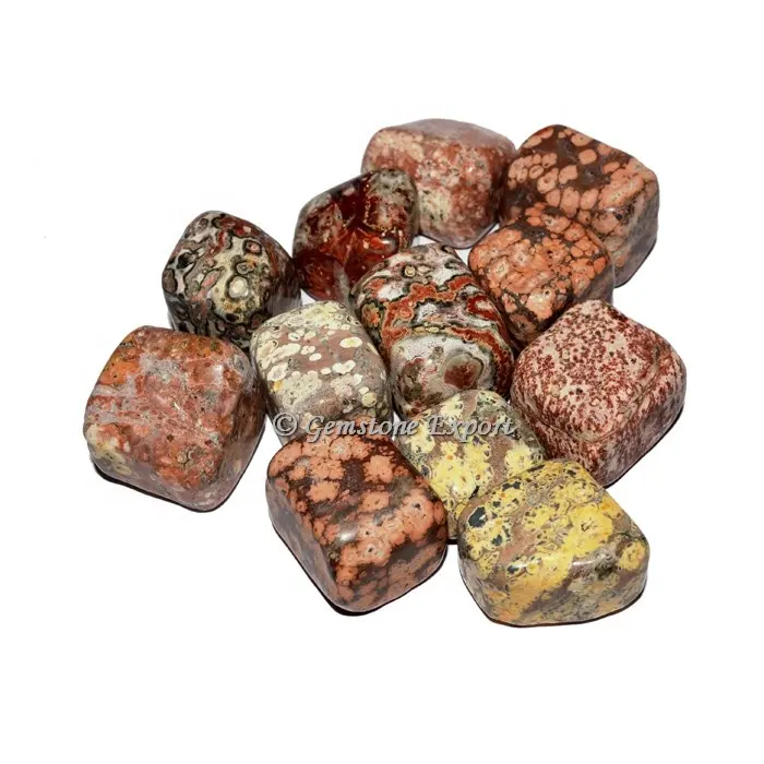 Piedra de jaspe de piel de leopardo para la venta, Gema Natural pulida a granel, piedra caída de ágata, precio al por mayor para curación