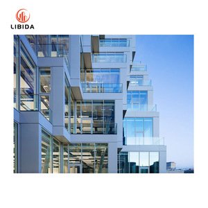 Sistema di rivestimento della parete della tenda del bastone di alluminio del telaio di alluminio strutturale a prova di perdite per le facciate commerciali - Product Image 1