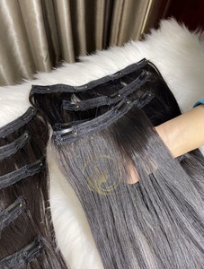 处女雷米角质层对齐天然人发夹，人发延伸最佳价格出售 - Product Image 3