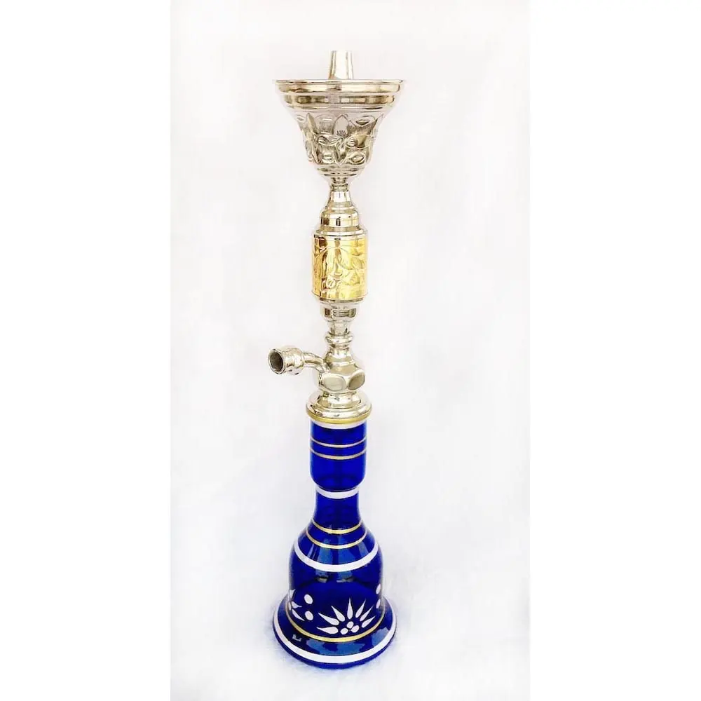 Hookah-Cachimba de vidrio, hookah de latón antiguo, exclusivo, vapor enorme