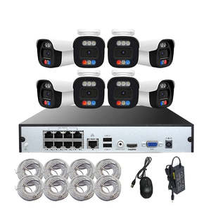 CCTV 4K 8MP Sicherheit Color vu IR-Kamerasystem 8-Kanal 4CH 16CH NVR Kit PoE mit Audio H.265 IP POE NVR Kit - Product Image 3