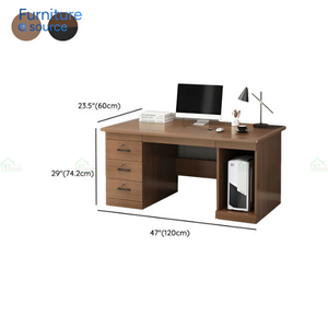 Escritorio DE OFICINA DE MADERA moderno, mesa ejecutiva de un solo cajón, mesa de oficina de diseño compacto para espacios pequeños - Product Image 2