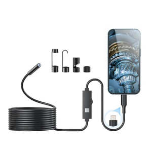 Type-<strong>C</strong> Analog <strong>Camera</strong> 8mm Lens 1080P Endoscope Snake Inspection <strong>Camera</strong> with 8 LED Lights for Android and IOS Smartphones - Product Image 6