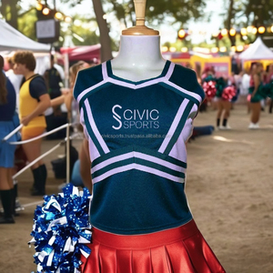 Amigo üniforma tüm yıldız kırmızı beyaz ve mavi Cheer üniforma kadın Cheer Lady amigo üniforma - Product Image 1