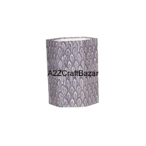 Handmade Indian Dustbin Open Top Wood Structure With Adjustable Fish-Printed Cardboard <strong>Bin</strong> for Office or Home Use - Product Image 1