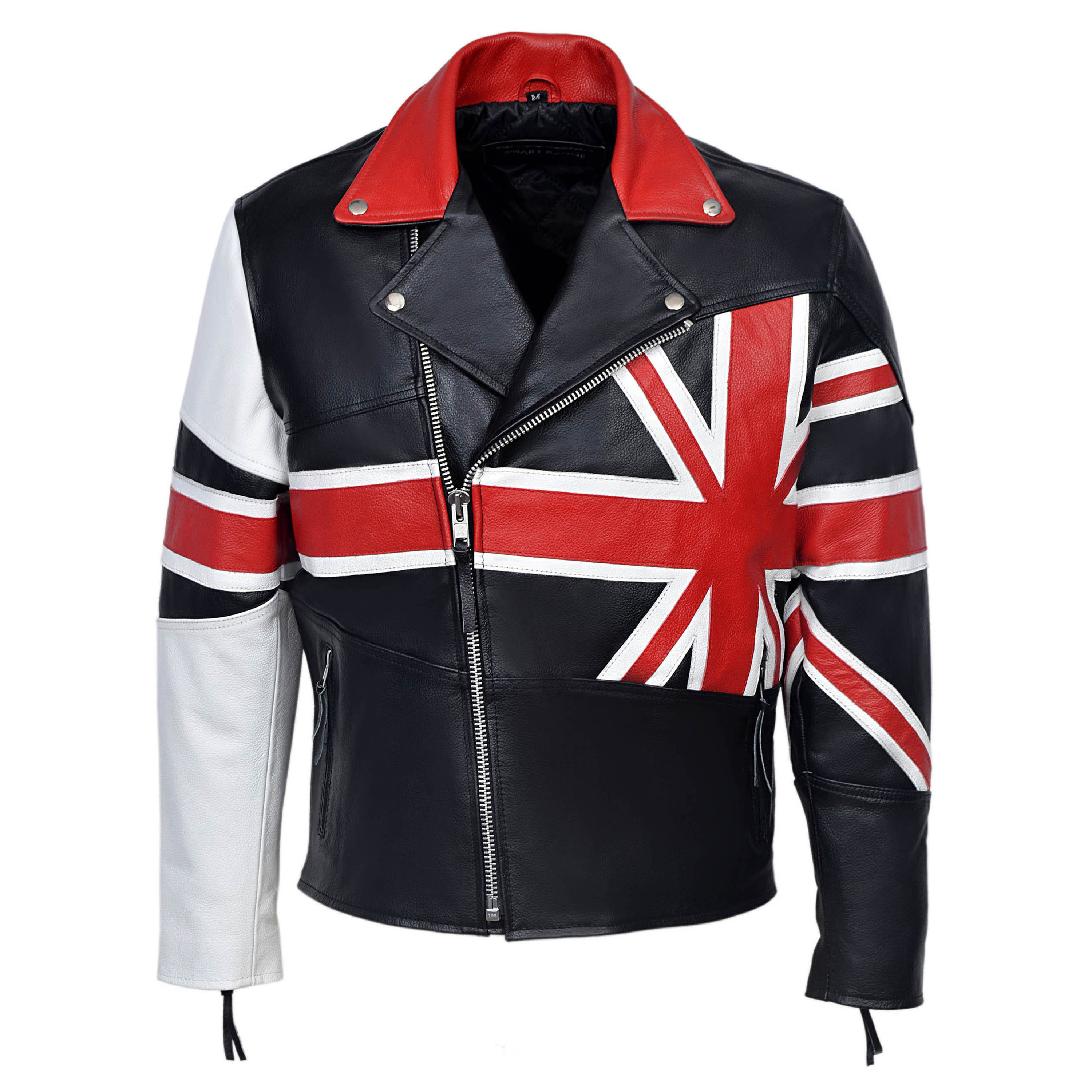 Cuir de vachette Union Jack noir