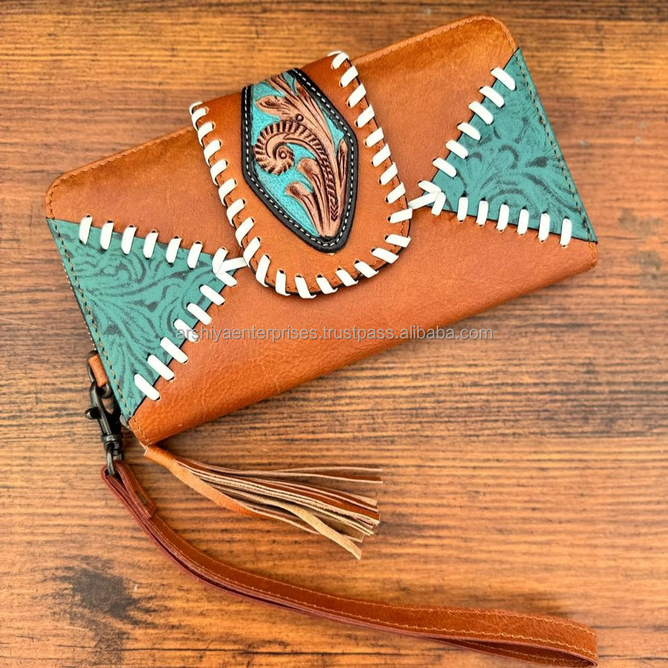Brown With Turqouise Tooling