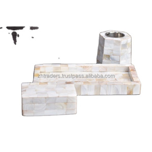 Modern Art Style Bakhoor Burner Set Mother Pearl <strong>Inlay</strong> White Color for Religious Decorative Usage Worldwide <strong>Export</strong> Available - Product Image 6