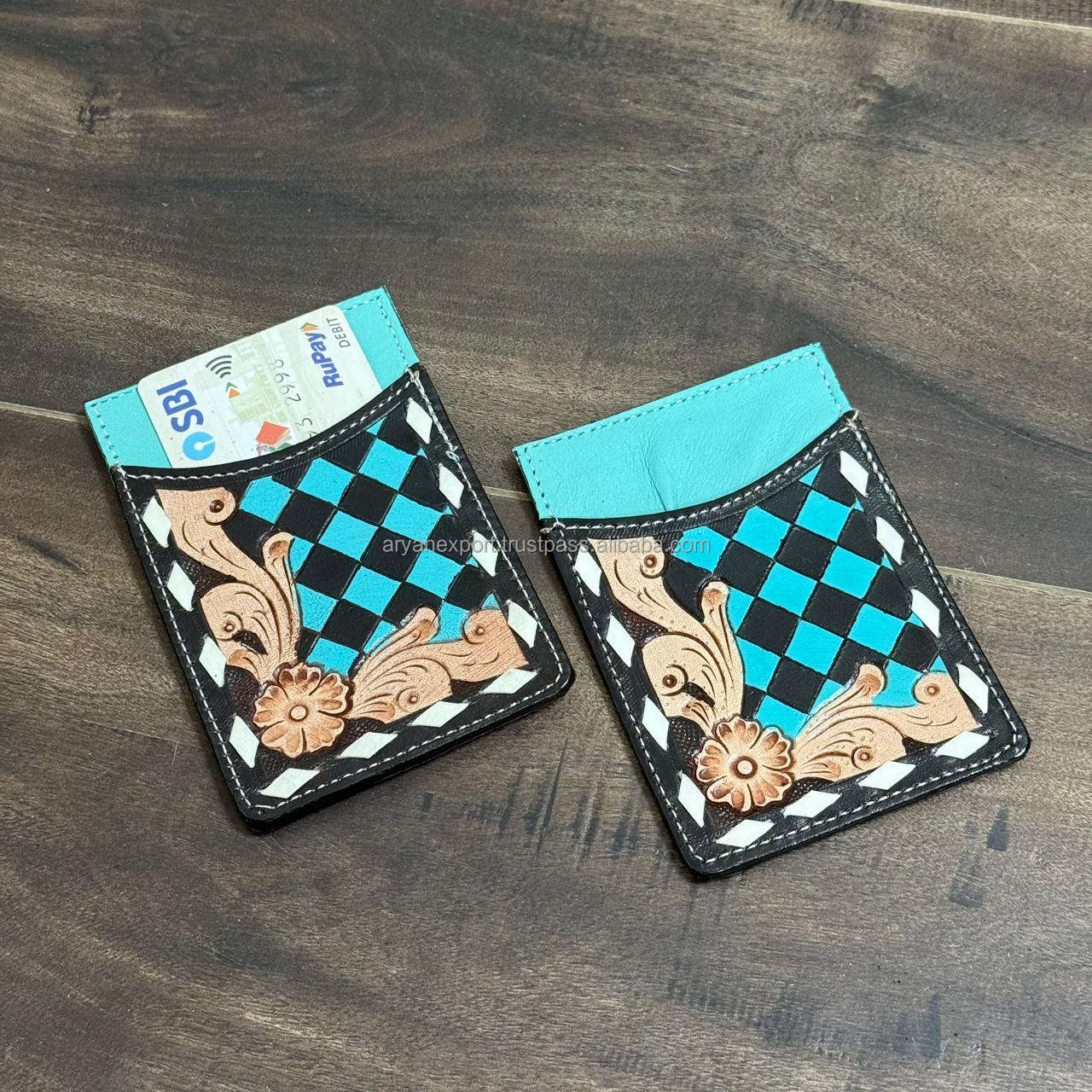 Teal & Black Checkered