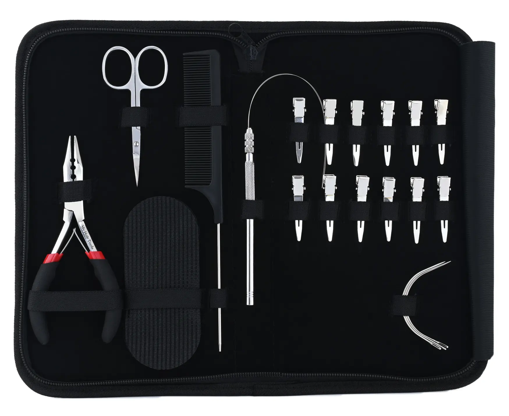 Aplicador de microanillos, herramientas para el cabello, todo en uno, kit de herramientas para extensiones de cabello profesional con 2 cuentas de enlace, herramientas para extensiones de cabello humano