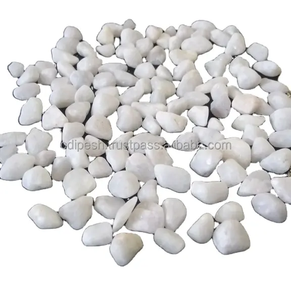 Guijarros de piedra decorativos lisos normales y pulidos altos jardín paisajismo roca blanca triturada pequeña grava redonda