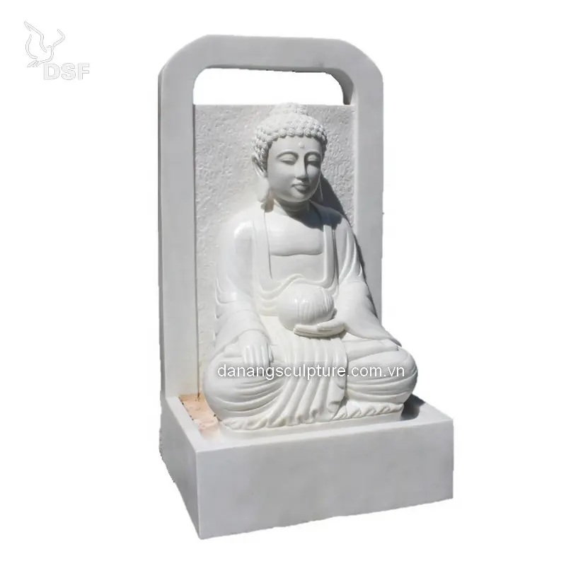 Vendita calda statua di Buddha in marmo naturale personalizzato statua di Buddha fontana d'acqua con fontana d'acqua