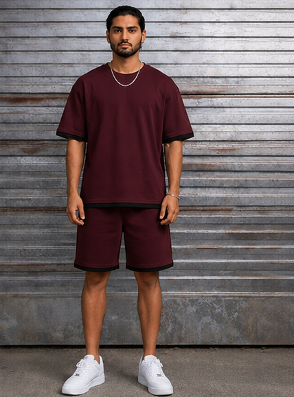 Maroon + Black