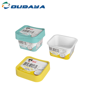 110ml <strong>Rectangle</strong> <strong>Shape</strong> <strong>Container</strong> with IML Printing Plastic Ice Cream Pudding Yogurt Cup with Lid - Product Image 6