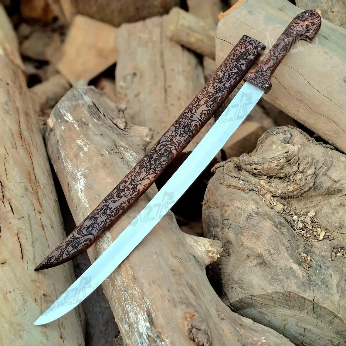 Madera Grabada con Ciervo