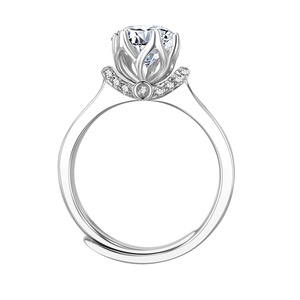 Bất Sterling Silver 925 Tùy Chỉnh Đồ Trang Sức Mỹ Wedding Engagement Moissanite Vòng Điều Chỉnh Cho Phụ Nữ Destiny Đồ Trang Sức - Product Image 4
