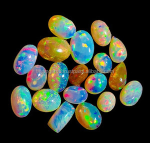 Doğal etiyopya Opal kabinler Mix boyutu Oval Cabochon çok yangın Welo Opal gevşek taş takı yapımı taş için Lot - Product Image 2