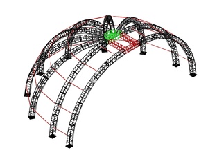 アルミ製ウェディングデザインセットアップシンプルな標準アーチ型ルーフステージスピゴットボックストラスDJ用 - Product Image 1